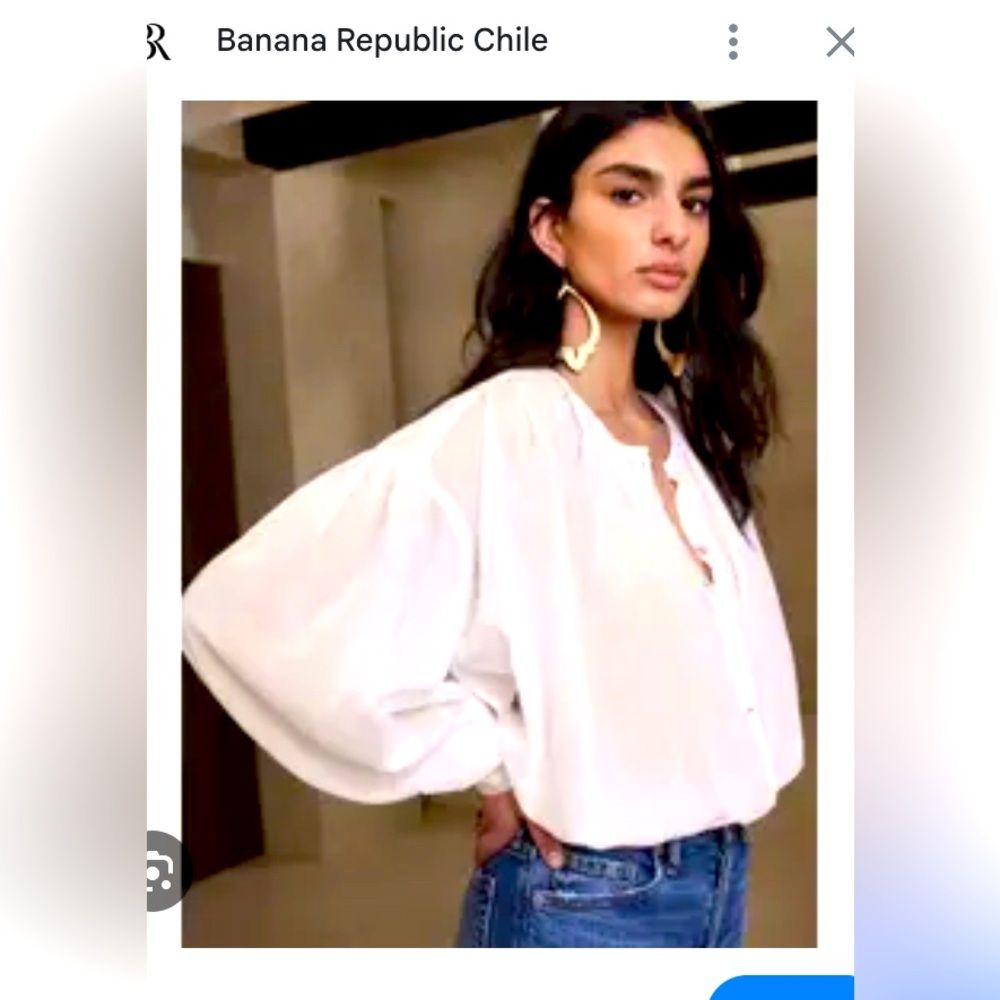 Banana Republic OVERSIZED COTTON-SILK SHIRT / M